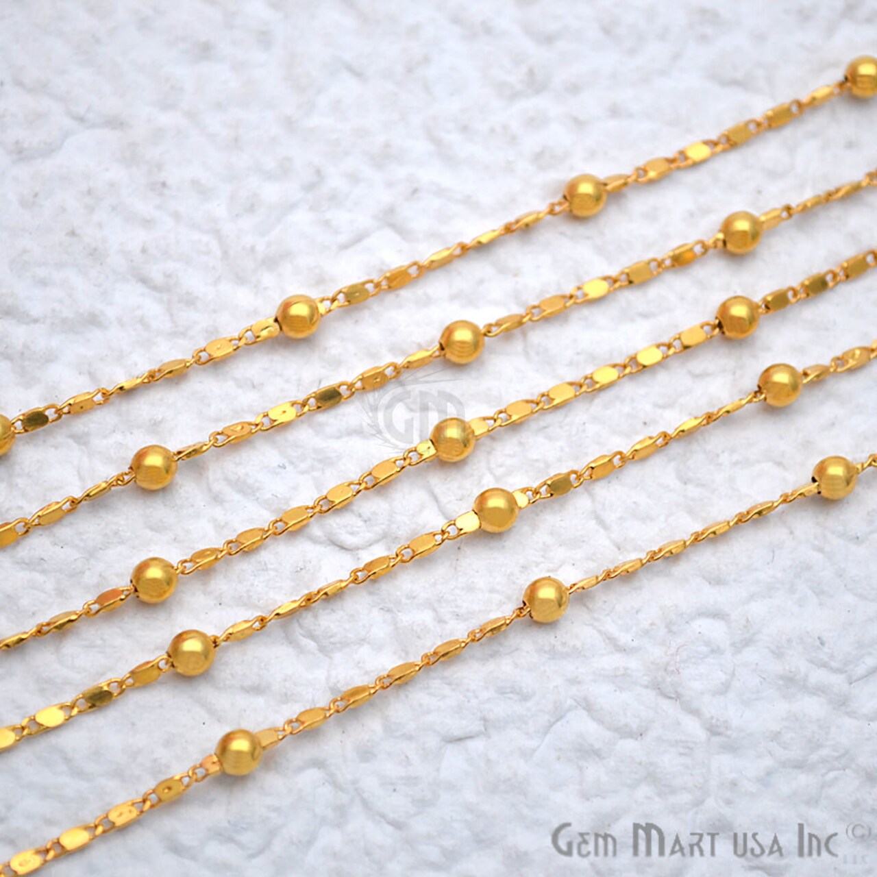 Gold Finding Chain, Gold Plated Jewelry Making Chain, DIY Necklace Chain, Assorted Styles, 1 foot, GemMartUSA (GP)